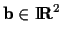 ${\bf b} \in \mbox{I \hspace{-2ex} {\bf R}}^2$