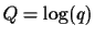 $Q=\log(q)$